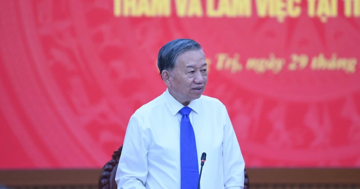 Tổng Bí thư, Chủ tịch nước Tô Lâm: Quảng Trị phải ‘vươn Đông, tỏa Tây’, lấy kinh tế biển làm trục phát triển