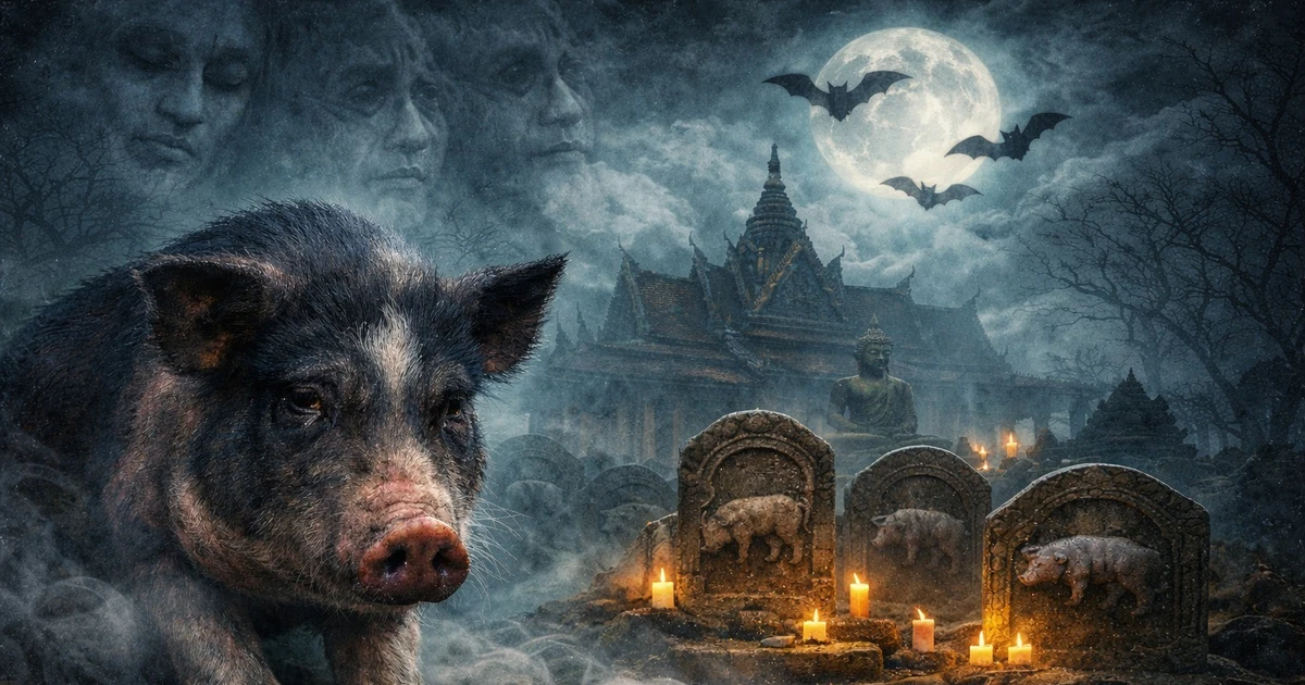 Bí ẩn ngôi mộ heo 5 móng ở chùa Dơi