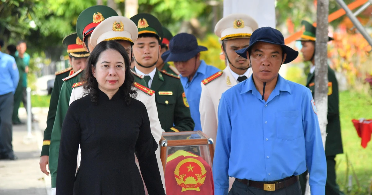 Phó Chủ tịch nước dự lễ truy điệu, an táng 235 hài cốt liệt sĩ tại An Giang