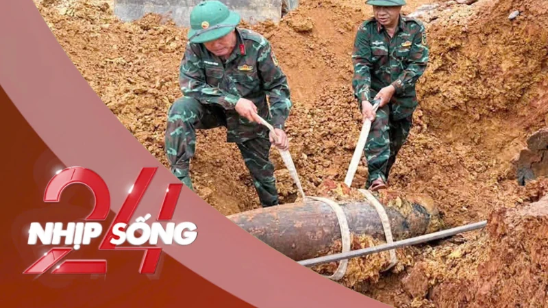 NHỊP SỐNG 24: Đào móng xây trường tiểu học, phát hiện quả bom 250kg còn nguyên kíp nổ