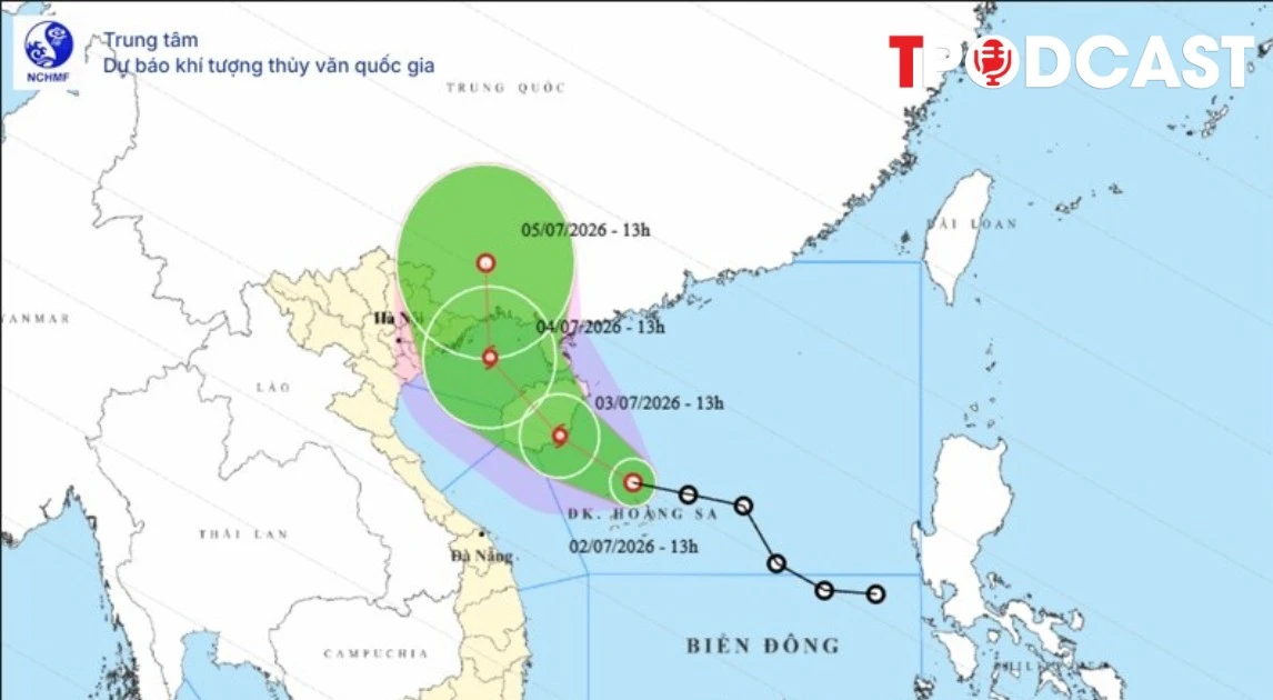 NÓNG 2/7: Tin bão áp thấp nhiệt đới mới nhất