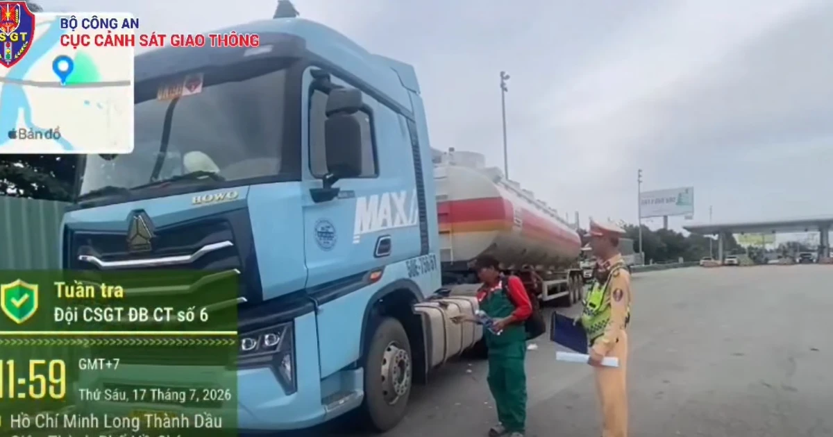 Bị tạm giữ giấy phép lái xe, tài xế vẫn điều khiển xe bồn chở xăng dầu trên cao tốc
