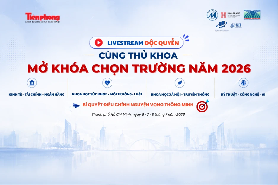 Báo Tiền Phong ra mắt chuỗi livestream độc quyền 'Cùng thủ khoa mở khóa chọn trường 2026'