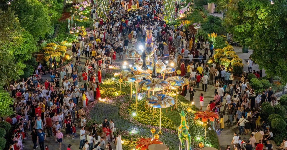 Đường hoa lớn nhất TPHCM chính thức chào Tết