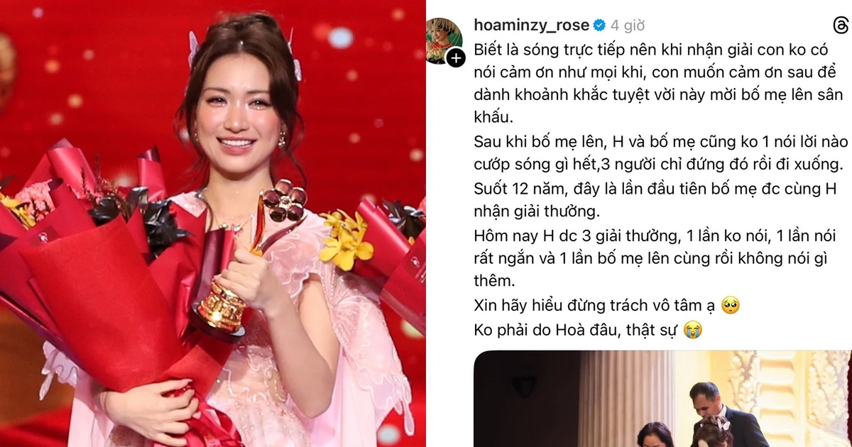 Động thái của Hòa Minzy trước tranh cãi "chiếm sóng" lễ trao giải Mai Vàng