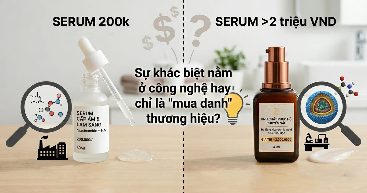 Serum 200k và 2 triệu: Sự khác biệt nằm ở công nghệ hay chỉ là 'mua danh' thương hiệu?
