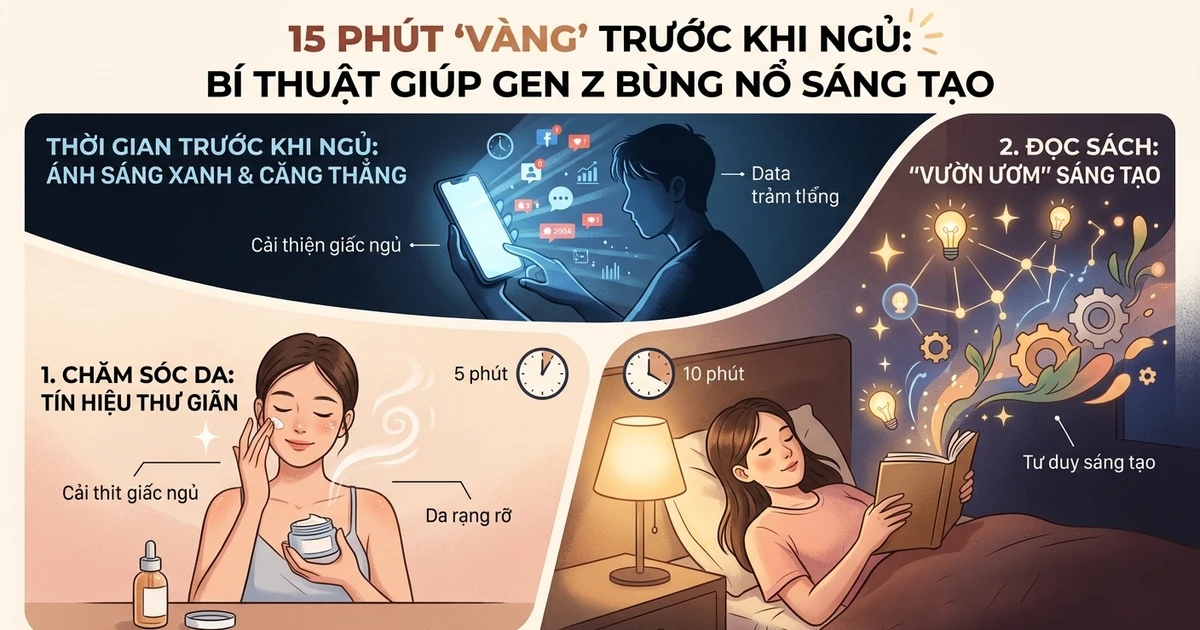 15 phút ‘vàng’ trước khi ngủ: Bí thuật giúp Gen Z bùng nổ sáng tạo