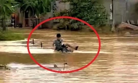 Cứu sống nam sinh lớp 7 bị lũ cuốn trôi khi đi qua đoạn đường ngập