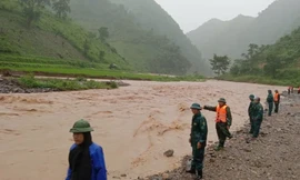 Tìm kiếm người bị lũ cuốn trên đường vào rẫy cho gà ăn