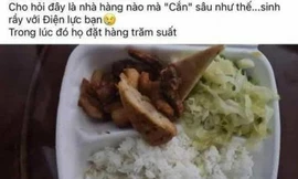 Xôn xao suất cơm bình dân giá đắt đỏ bán cho thợ điện sau bão Kajiki