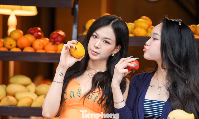 Tiệm cà phê phủ sen và sạp trái cây gây sốt, giới trẻ xếp hàng check-in