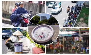 Người dân xoay xở, hàng quán vỉa hè 'đói' khách trong ngày Hà Nội nóng nhất cả nước
