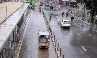 Camera tích hợp AI phát hiện 29 trường hợp đi vào làn xe buýt BRT ở Hà Nội