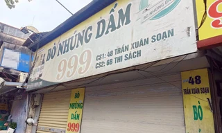 Quán bò nhúng dấm 999 nơi khách hàng phản ánh. Ảnh: Thanh Phong