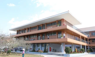 Hình ảnh trường học hiện đại bậc nhất vùng biên giới Điện Biên sắp khánh thành