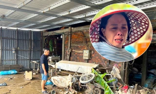 Người dân làng nghề bánh tráng bật khóc sau trận lũ lịch sử: 'Không còn gì ngoài bùn và nước'