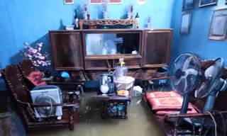 Hình ảnh mưa lớn gây úng ngập ở Lào Cai 