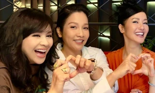 Hồng Nhung, Thanh Lam và Mỹ Linh chung khung hình