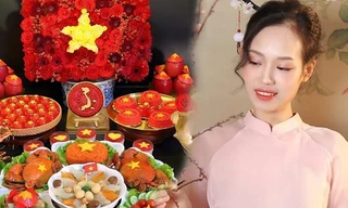 Chị em sáng tạo 'mâm cỗ yêu nước' gây sốt, chia sẻ điều xúc động