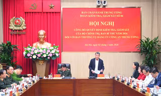 Công bố quyết định kiểm tra, giám sát của Bộ Chính trị, Ban Bí thư năm 2026 đối với Ban Thường vụ Đảng ủy Công an TW