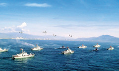 Các biên đội tàu và máy bay tham gia diễu binh