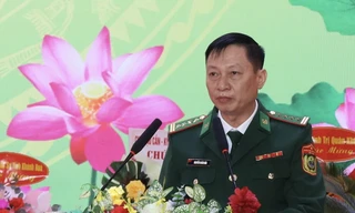 Đại tá Nguyễn Doãn Hòa - Chính ủy BĐBP tỉnh Khánh Hòa ôn lại chặng đường 60 năm xây dựng, chiến đấu và trưởng thành của lực lượng.