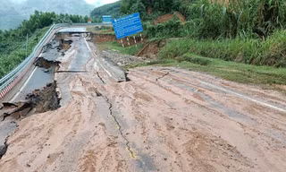  Xuất hiện điểm đứt gãy trên đèo Khánh Lê