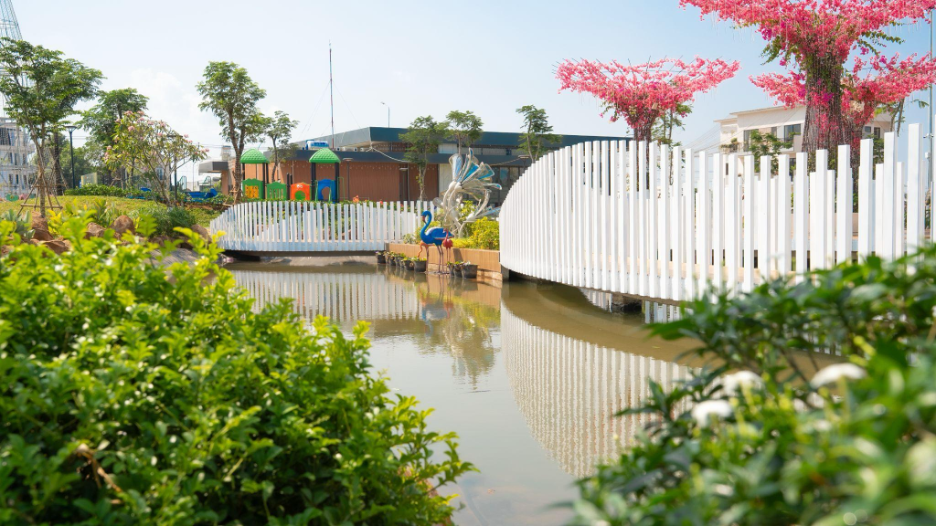 Cảnh quan nội khu The Link City đã hoàn thiện.