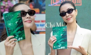 Tăng Thanh Hà đến chúc mừng nhà văn Dương Bình Nguyên ra mắt tiểu thuyết mới