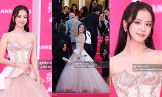 Jisoo được khen tinh tế ở Cannes 2026: Nhan sắc "Miss Korea" mặc đầm Miss Sohee
