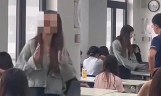 Nữ sinh viên ở Hà Nội ăn mỳ trong giờ học, cãi tay đôi với thầy giáo, nhà trường nói gì?