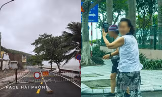 Du khách Hà Nội rủ nhau xuống Đồ Sơn (Hải Phòng) "xem bão" số 3, bất chấp cảnh báo
