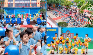 Tiểu học Phương Mai (Hà Nội) đón các em nhỏ vào lớp 1: Khởi đầu mới đầy ngọt ngào