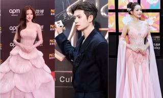 Thảm đỏ Weibo Gala: Chi Pu - Baifern hóa tiên hoa, khung hình chung đáng hóng