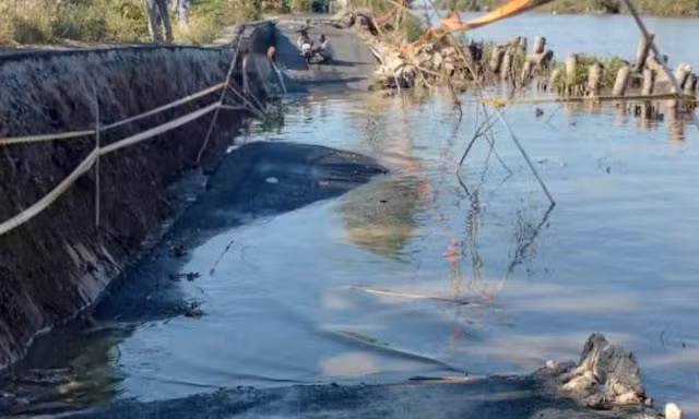 Cà Mau: Lại sụt lún tuyến đường mới sửa hơn 1 năm