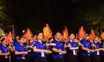Màu sắc tươi trẻ của khối đoàn viên thanh niên tại buổi tổng hợp luyện 
