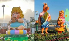 Linh vật ngựa ở Quy Nhơn gây bão mạng: Muốn nghiêm túc hay "cợt nhả" đều có!