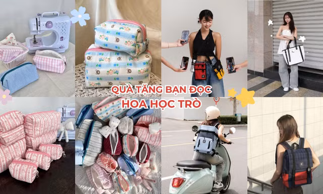 Quà tặng bạn đọc: Bộ đôi túi makeup và túi đeo chéo cho ngày xuống phố rạng rỡ