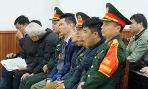 Các bị cáo tại phiên tòa.