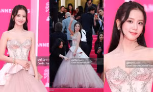 Jisoo được khen tinh tế ở Cannes 2026: Nhan sắc "Miss Korea" mặc đầm Miss Sohee