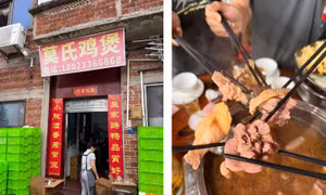 Quán lẩu gà bỗng “nổi như cồn”, cả gia đình kiệt sức vì khách kéo đến nườm nượp