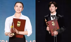 Dịch Dương Thiên Tỉ là ảnh đế trẻ nhất Kim Kê, Tống Giai có cú đúp "xưng hậu" rực rỡ