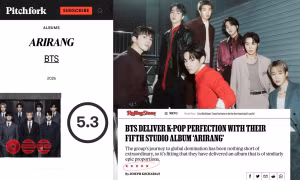 Mặc Pitchfork chấm điểm gắt, ARIRANG nhận mưa lời khen từ chuyên trang khác