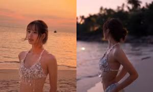 Lisa đón sinh nhật bên bờ biển: Đẹp tựa nữ thần, lập thành tích mới ở tuổi 29