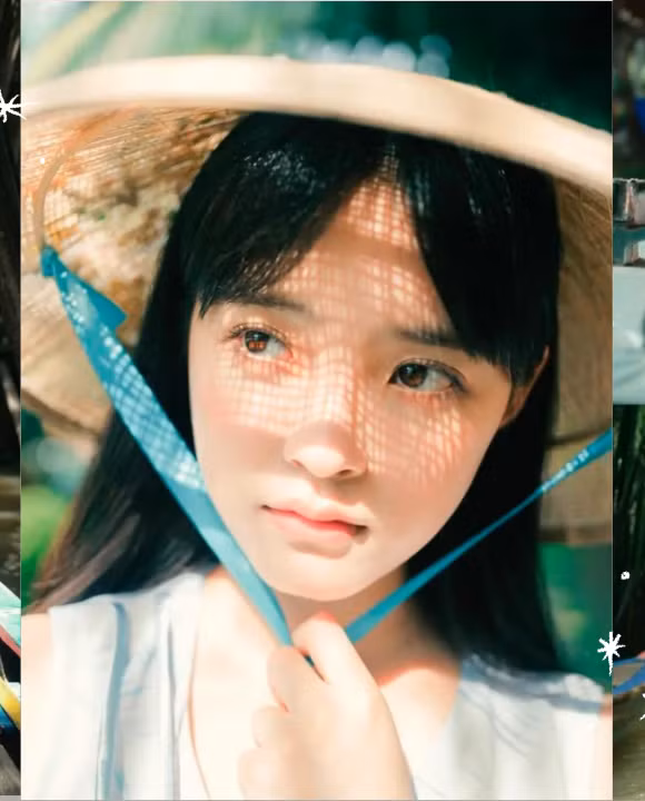 "Tỷ tỷ" xứ Trung viral khi xuôi dòng miền Tây, tâm điểm là chiếc nón lá đan thưa