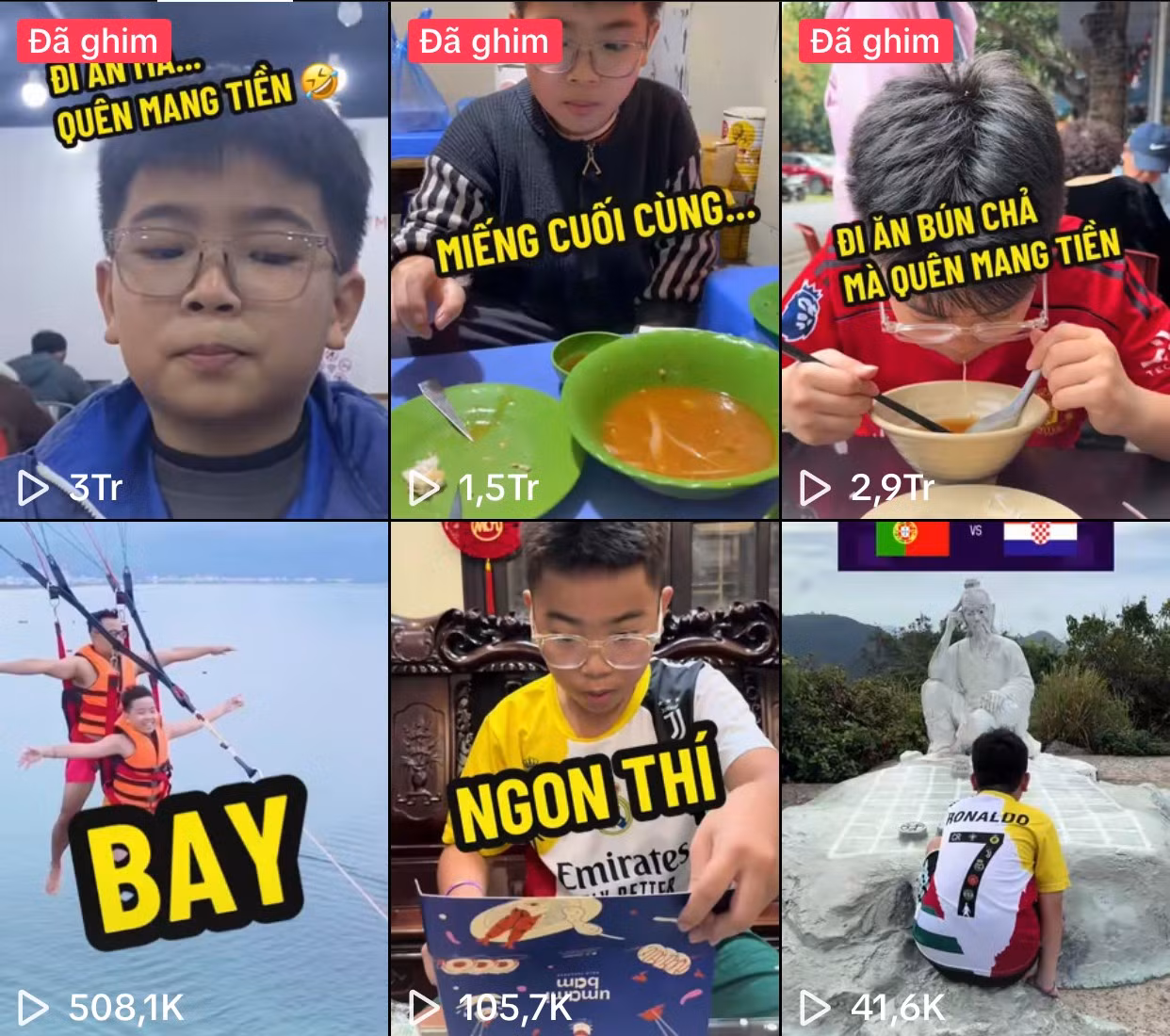 Cậu bạn sở hữu nhiều clip triệu lượt xem trên kênh TikTok @cabybonbon 