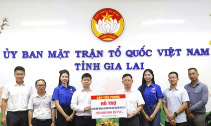 Báo Tiền Phong chia sẻ khó khăn với người dân Gia Lai bị thiệt hại do mưa bão 