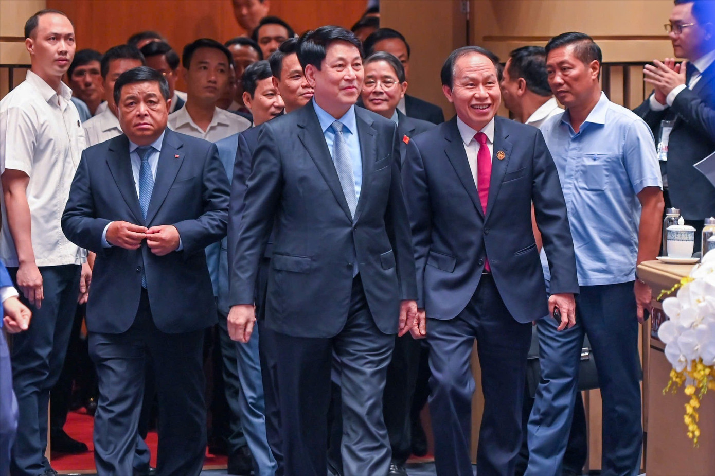 Chủ tịch nước Lương Cường dự Hội nghị xúc tiến đầu tư thương mại TP Hải Phòng chiều 15/7. 887ad72a-679b-4700-a895-432eef762d57.jpg