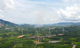 Toàn cảnh dự án điện gió Hướng Linh.