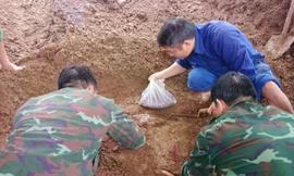 Tìm thấy 4 hài cốt liệt sĩ trong trận chiến ác liệt với quân Mỹ cách đây 57 năm trên đất Quảng Trị 
